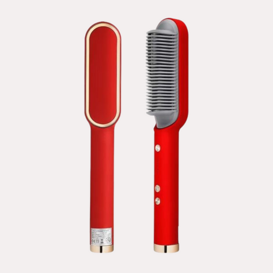 2-in-1 Hair Straightener Iron Brush Straight Hair Comb Curling Professional Styling Brush For Women